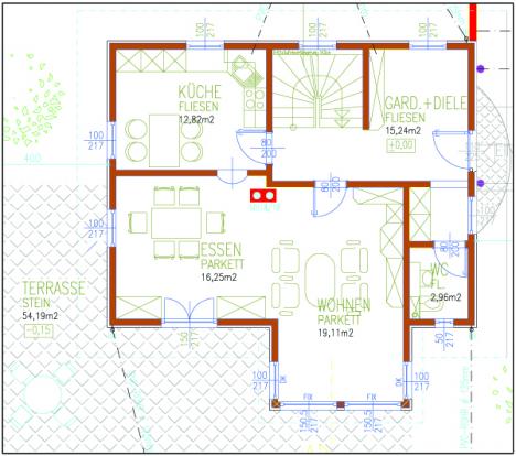 Plan Erdgeschoss